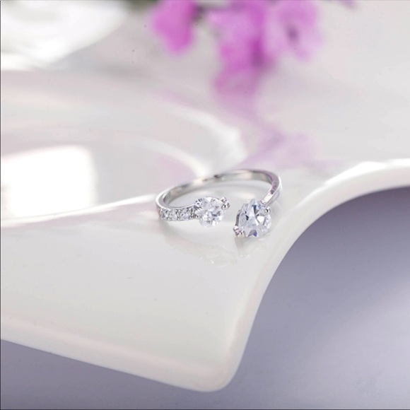 Jewelry - 2 for $12 item - Heart Shaped CZ Ring